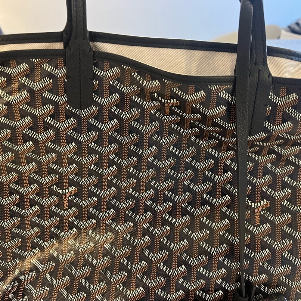 Goyard Brown & Black St. Louis Tote with Pouch - Picture 3 of 6